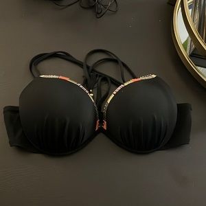 Victorias Secret Black Padded Bikini Top